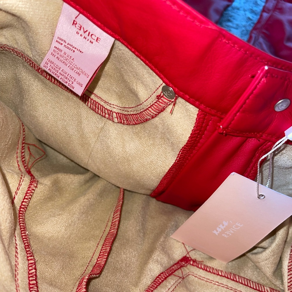 Revice Denim Venus x Mars Red Leather Pants - Picture 11 of 14